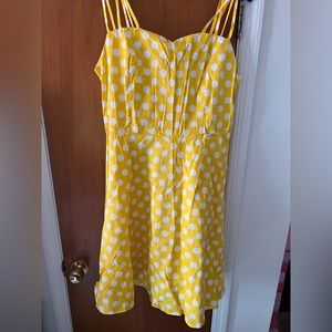 yellow polka dot sundress